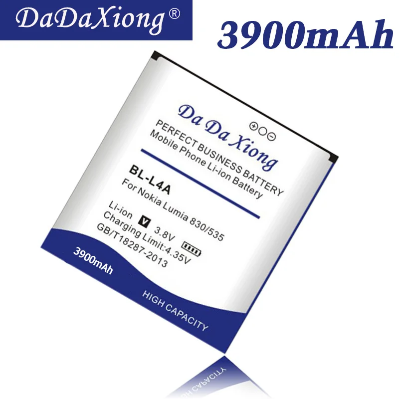 

DaDaXiong 3900mAh BL-L4A BV-L4A BLL4A For Nokia 830 RM984 Lumia 535 RM-1090 RM-1089 Phone Battery