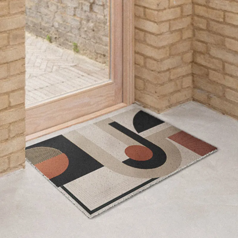 

Modern Style PVC Non-Slip Carpet Silk Loop Doormat Carpet Hallway Entrance Door Mat Porch Pattern Kitchen Livingroom Mat Carpet