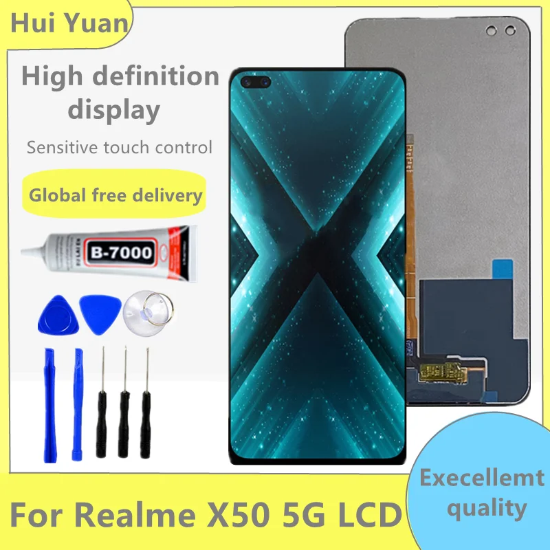 

Original 6.57" For Realme X50 5G LCD Display Touch Screen Digitizer Assembly For RealmeX50 LCD RMX2144 RMX2051 RMX2025