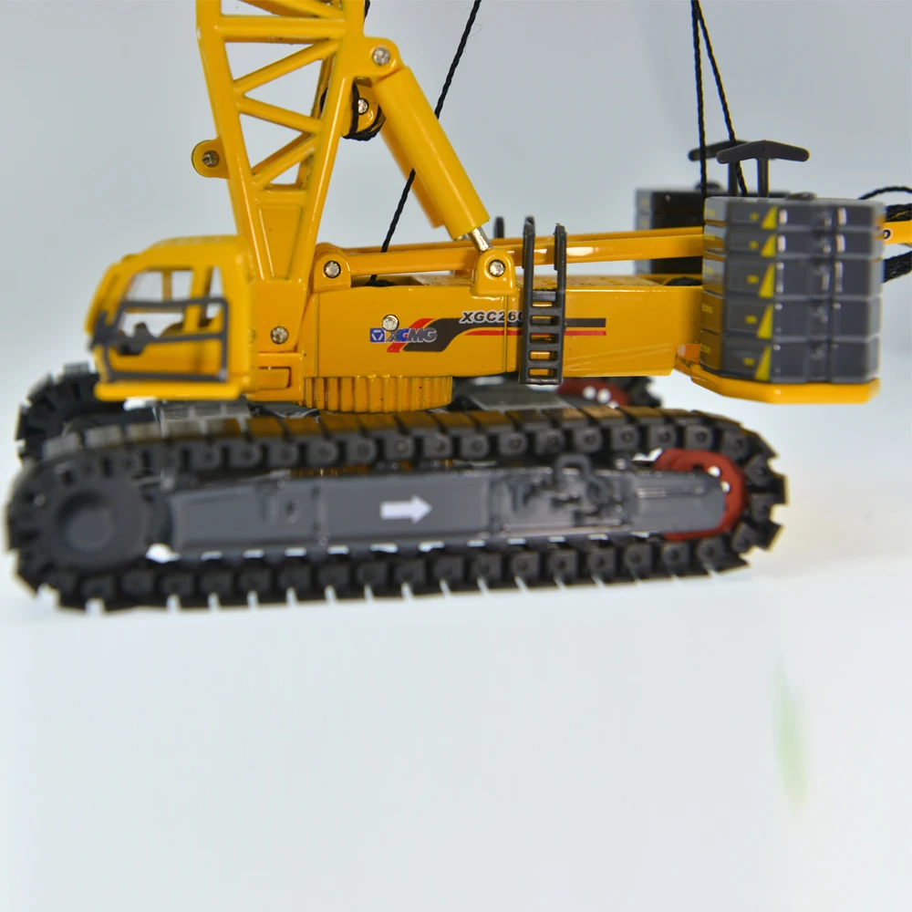 1:120 Scale Model Diecast Construction Machinery XCMG XGC 260 Tower Crane Model Craft Gift Collection 360 Degree Swing Yellow