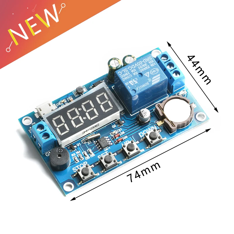 DC 5V Real time Timing Delay Timer Relay Module Switch Control Clock Synchronization Multiple mode control Wiring diagram