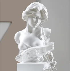 European-style Character Sculpture Ornaments David Plaster Statue Resin Art Head Wine Cabinet Home Living Room Small Decorations