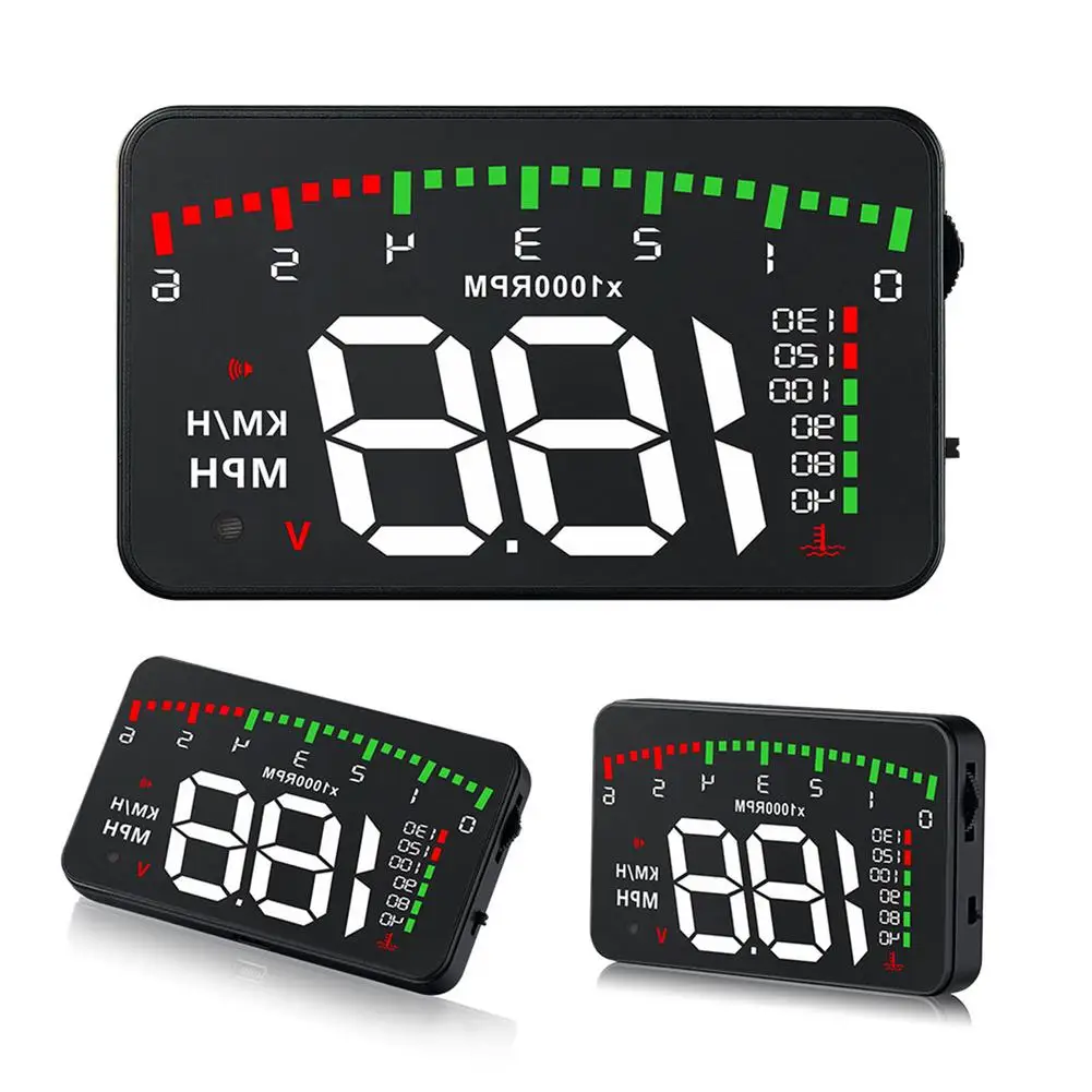 Car HUD A900 OBD2 Head-Up Display HD Monitor Overspeed Alarm Windshield Projector High Temperature Alarm Engine Faulty Alarm