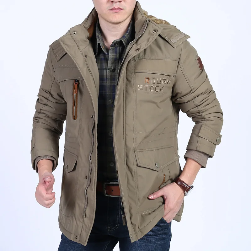 남성 자켓 겨울 남성 Parkas 양털 Thicken Padded Jacket Coat 남성 야외 캐주얼 Windproof Warm Wadded Outerwear 남성 6XL