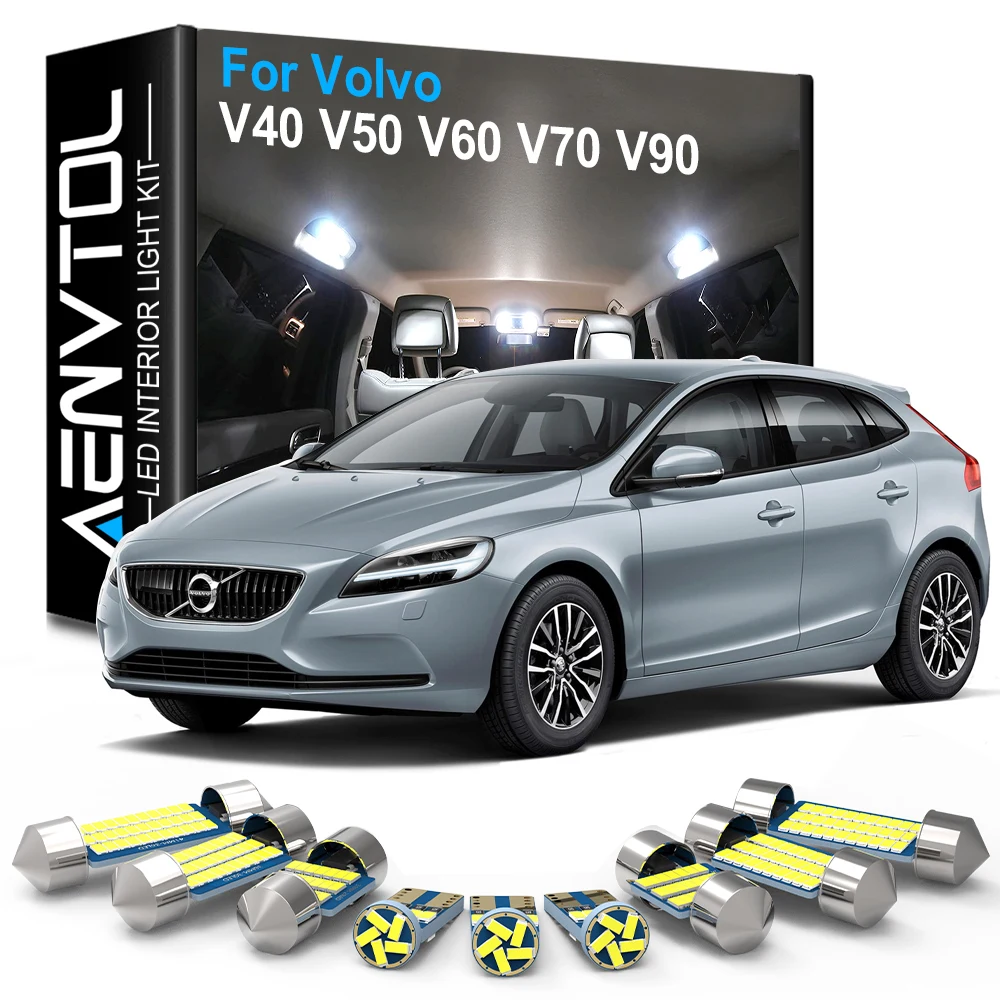 

Светодиодная комнатная лампа AENVTOL Canbus для Volvo V40 V50 V60 V70 V90 I II III MK 1 2 3 1997 1999 2001 2005 2008 2011 2012 2013 2014 2019