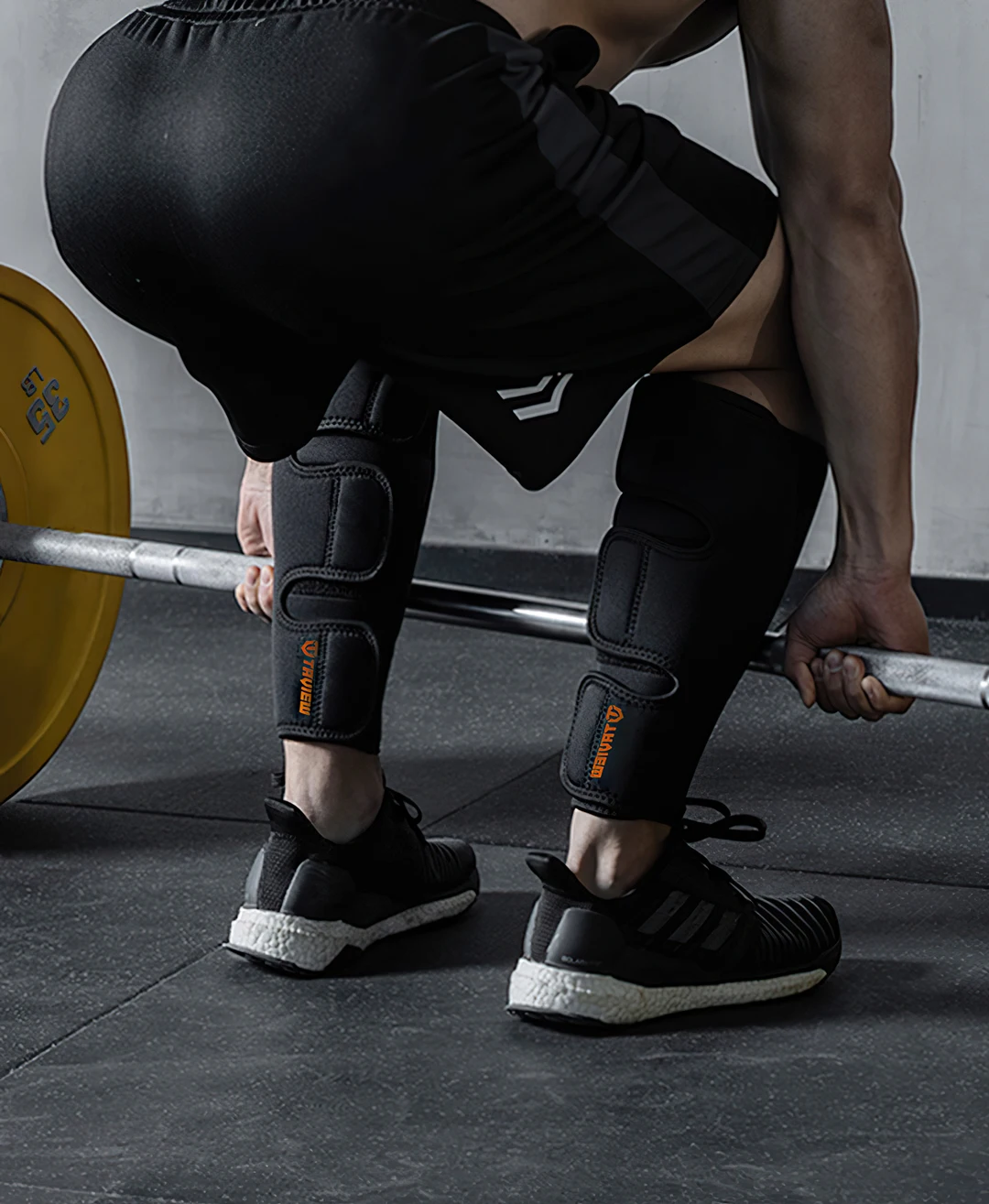 Weightlifting Deadlift Shin Guards Adjustable Deadlift Shin Guard Sleeves EasyWear Calf Support Brace for Box Jump Crossfit
