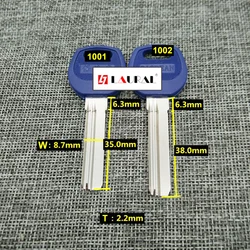 Best quality  Lock Cylinder House Home Door Key blanks Locksmith Supplies Blue Blank Keys 20 pcs/lot