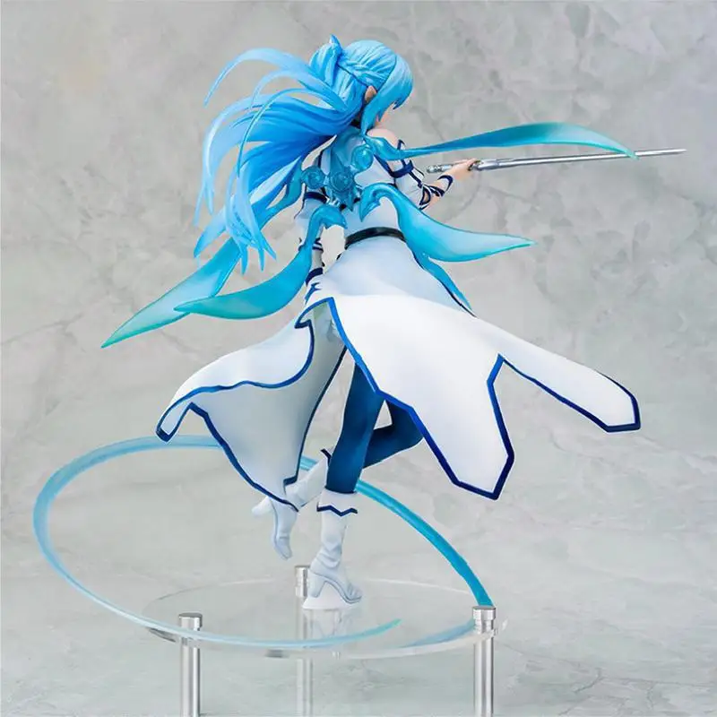 23cm Anime Figure Sword Art Online Yuuki Asuna 1/7 Scale Alo Ver. Water Elf Pvc Action Figures Collection Model Toys Kids Gift