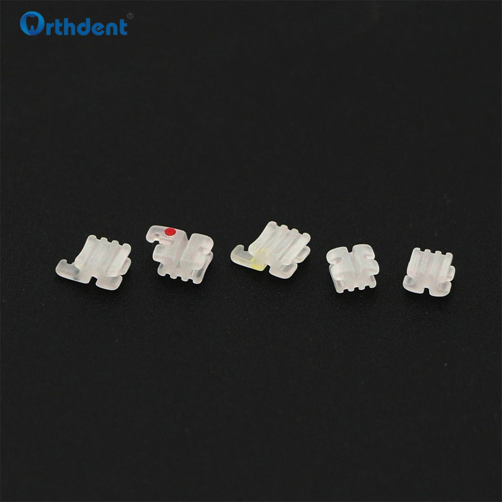 20 Pcs/Kit Dental Orthodontic Ceramic Brackets Braces for Teeth Mini Roth MBT Solt 0.022 Hooks 345 Dentistry Dentist Material