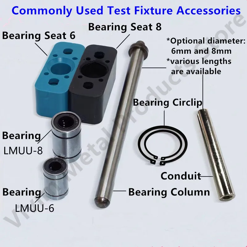 Fixture Fittings Linear Bearing LM6UU LM8UU Bearing Seat Support Rod Counterpoint Rod Clamp Spring Clamp Ring Bearing Column