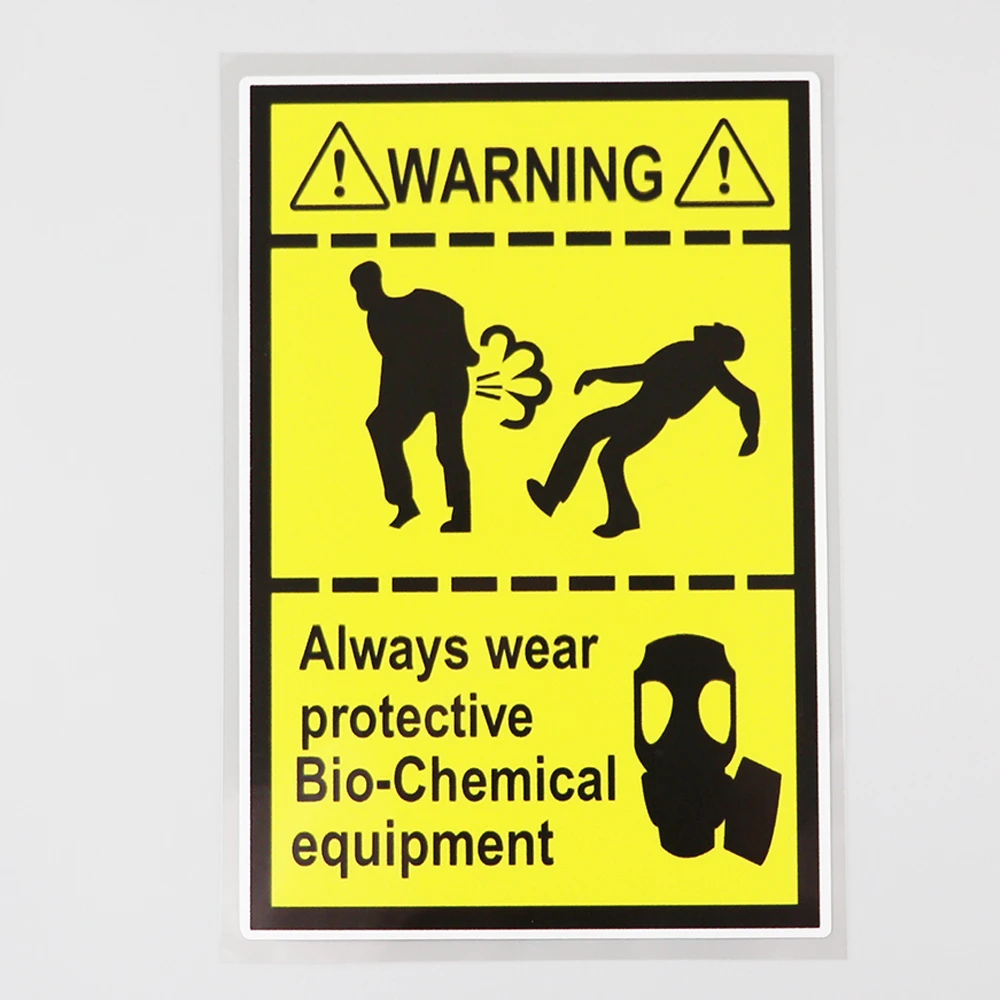 FUYOOHI Boutique Decals Exterior Accessorie Biohazard Funny Danger Sign Decal Warning PVC Creativity Car Sticker 13cm