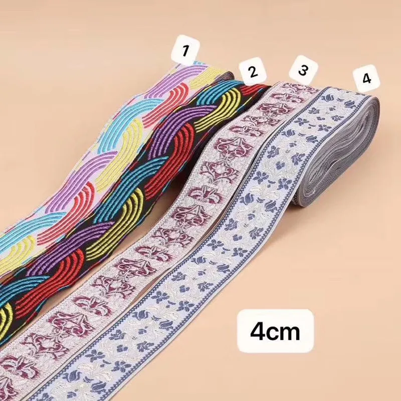 4cm ethnic style jacquard webbing,QC0422H