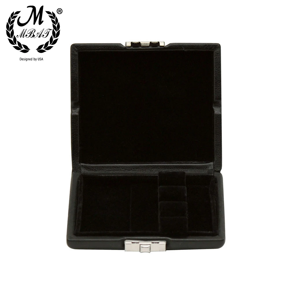 M MBAT Reeds Case Saxophone Sax Oboe Clarinet Reeds Genuine Leather Case Black Storage Box Waterproof Wear Resistant General