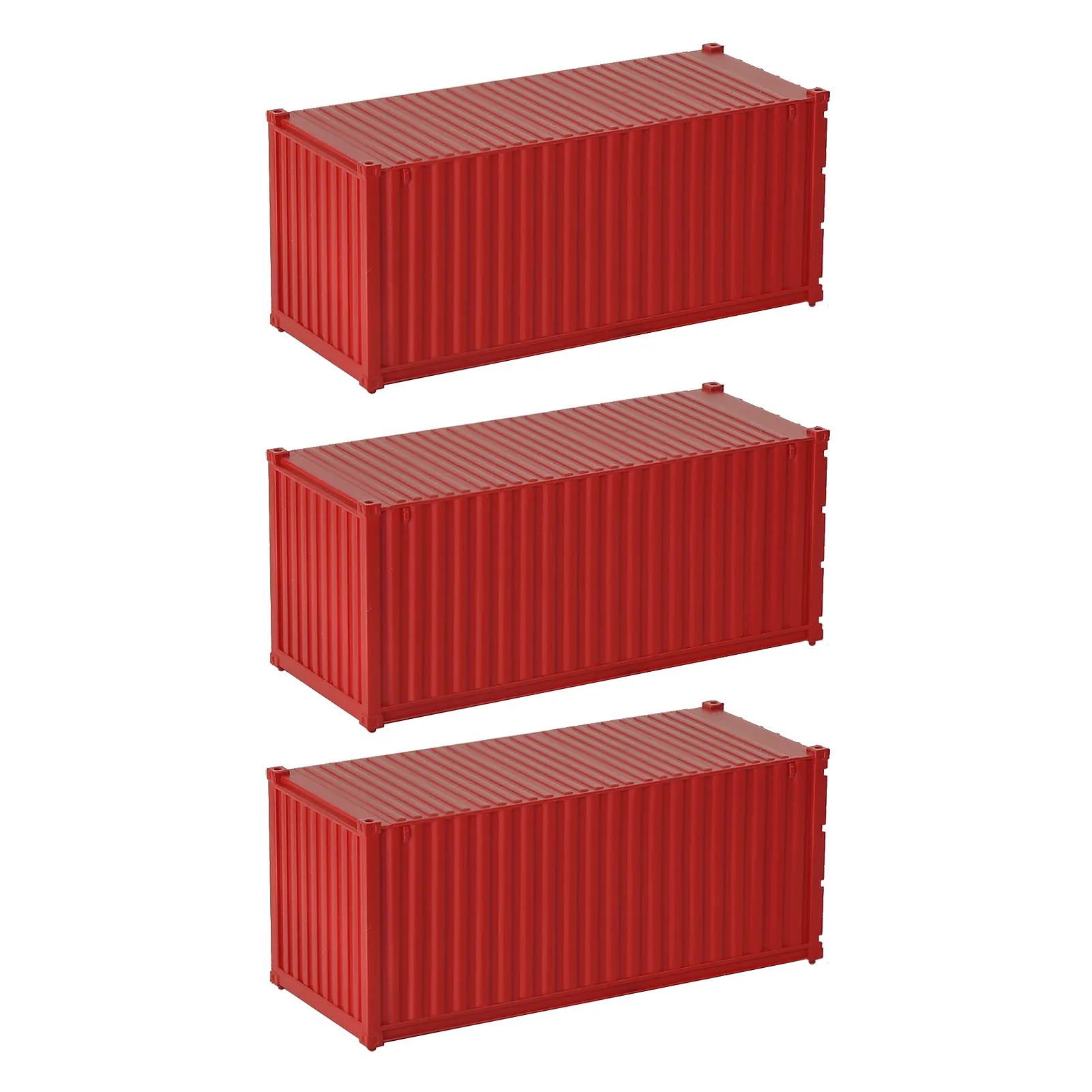 Evemodel Lot De 3 Conteneurs Hi-Cube 1/87 – Blancs Non Décorés – 12,2 Cm – Pour Modélisme Ferroviaire HO