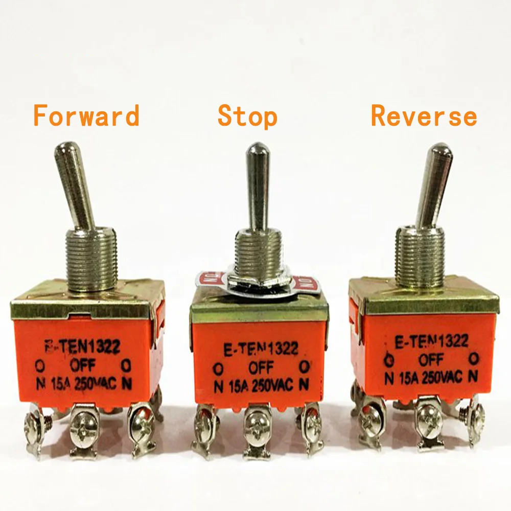 3 Position 6PIN Toggle Switch DPDT ON-OFF-ON DC 220V 15A for Motor Lamp  Light Smart Toggle Switches 12V Rocker Accessories