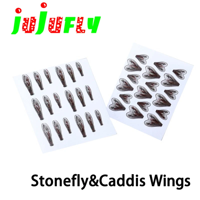 Hot 36pcs fly tying adult stonefly&caddis fly wings tying materials flexible thin film realistic wings for trout fishing lure