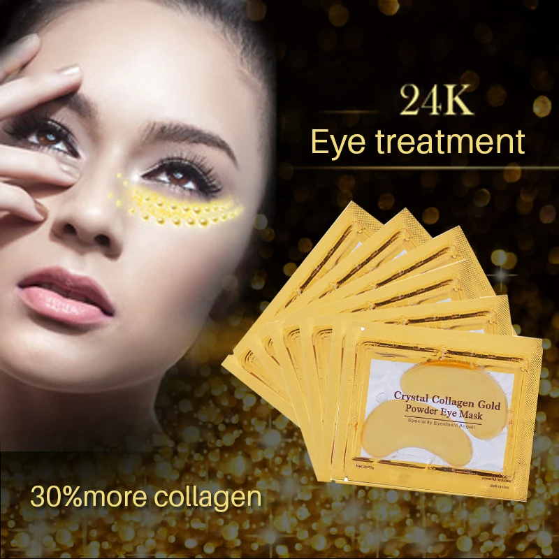 Colágeno Gold Eye Mask, Anti Dark Circles, Wrinkle Eye Care, Hidratante, Nurishing Lip Mask Combinação, 10 pcs