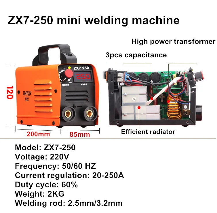 20-250A Inverter Arc Electric Welding Machine IGBT MMA ARC ZX7-250 Welder