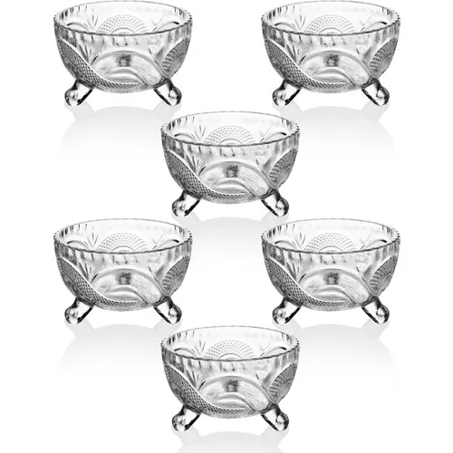 Queen's Kitchen 6 Pcs Crystal 3 Flip Lux Confectionary Bowl Set