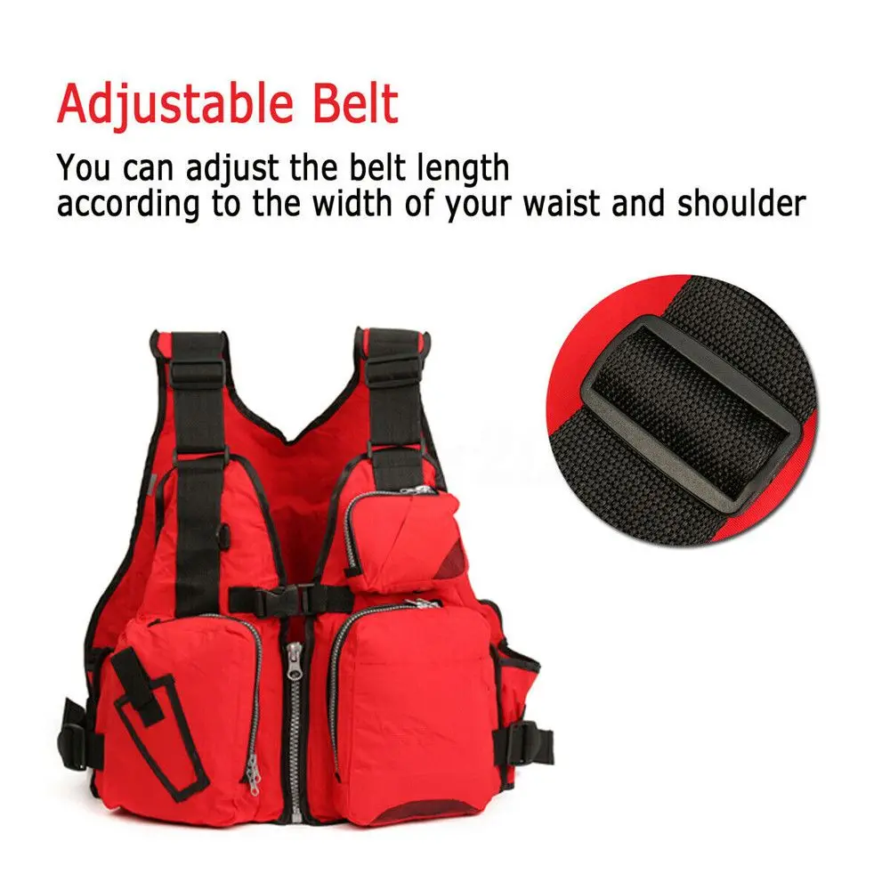 New Fashion Boating Reflective Surfing Fishing Life Jacket Lifesaving Vest Adjustable Water Sports