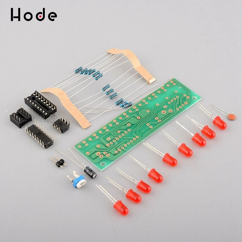 NE555 & CD4017 LED Light Chaser Sequencer Follower Scroller Module DIY Kit Red