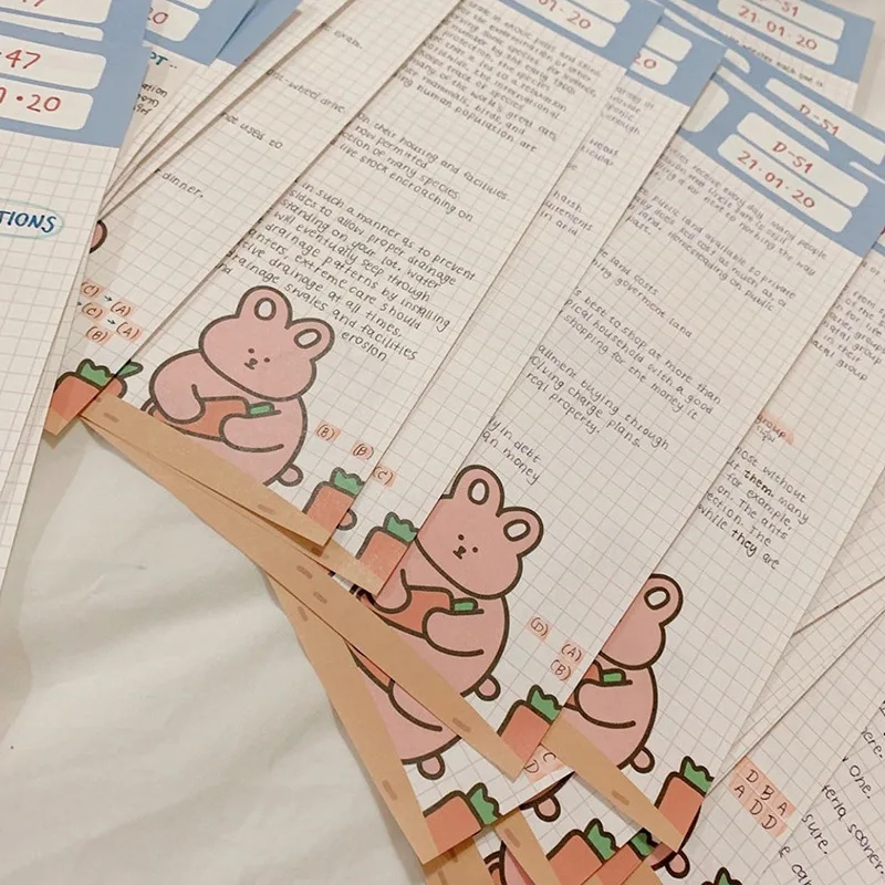Ins Cartoon Rabbit Bear Memo Pad 30 Sheets B5 Big Notebook Learning Note Paper To Do List Agenda Planner Diary Kawaii Stationery