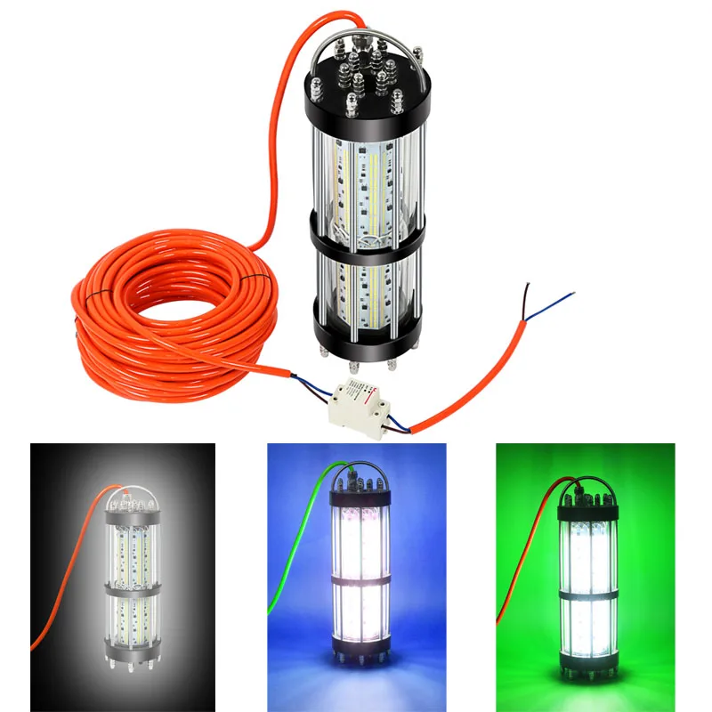 2800W 220-240VAC 30M-100M Cable Deep Underwater Attracting Fishing Light for Ocean fishing