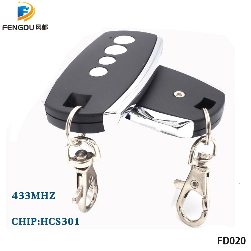 433MHZ Metal 4 Buttons Rolling code HCS301 Remote Control for Garage Car Home Gate Sliding Door