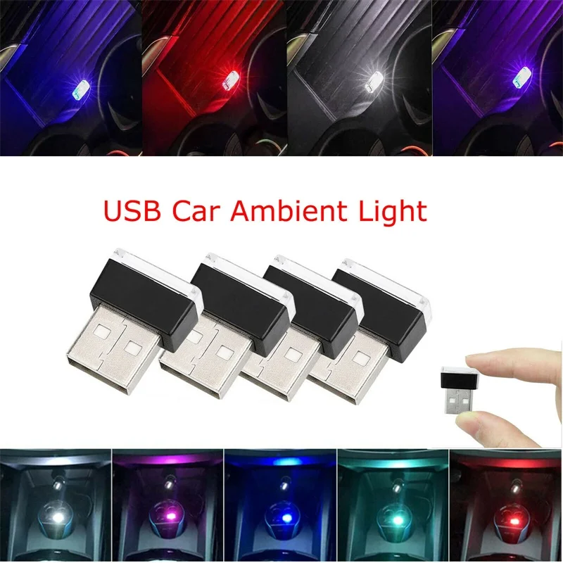 Flexible Mini USB 5V LED Light Colorful Night Light Lamp For Car Atmosphere Lamp Bright Accessory Distinctive Lighting Effect YZ