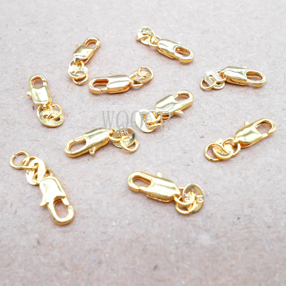 

50PCS/Lot 18K Gold Jewelry DIY Making Necklace Bracelet Lobster Clasp Lettering Tag Jewelry Accessories