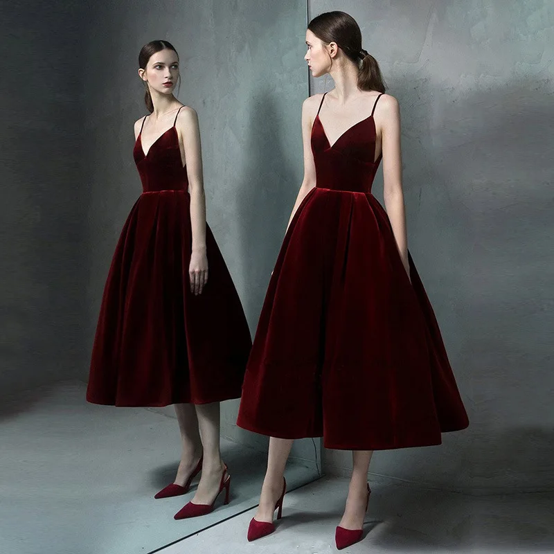 Burgundy Homecoming Dresses V Neck Party dresses Formal Dresses Elegant Party Cocktail Dress Back to home Dreaaes Prom Dresses