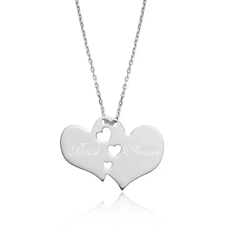 Silver Only Mom Printed Lady Necklace 925 Sterling Women Fine Jewelry Wedding Party Birthday Gift - Box - Pendant - Chain Choker - Female - Ladies - Fashion