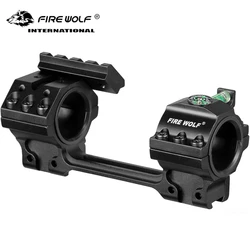 Fire Wolf Hunting and equipment rifle scope siamese dovetail Mount Rings Picatinny 11mm Rail With Level Compass For hunting