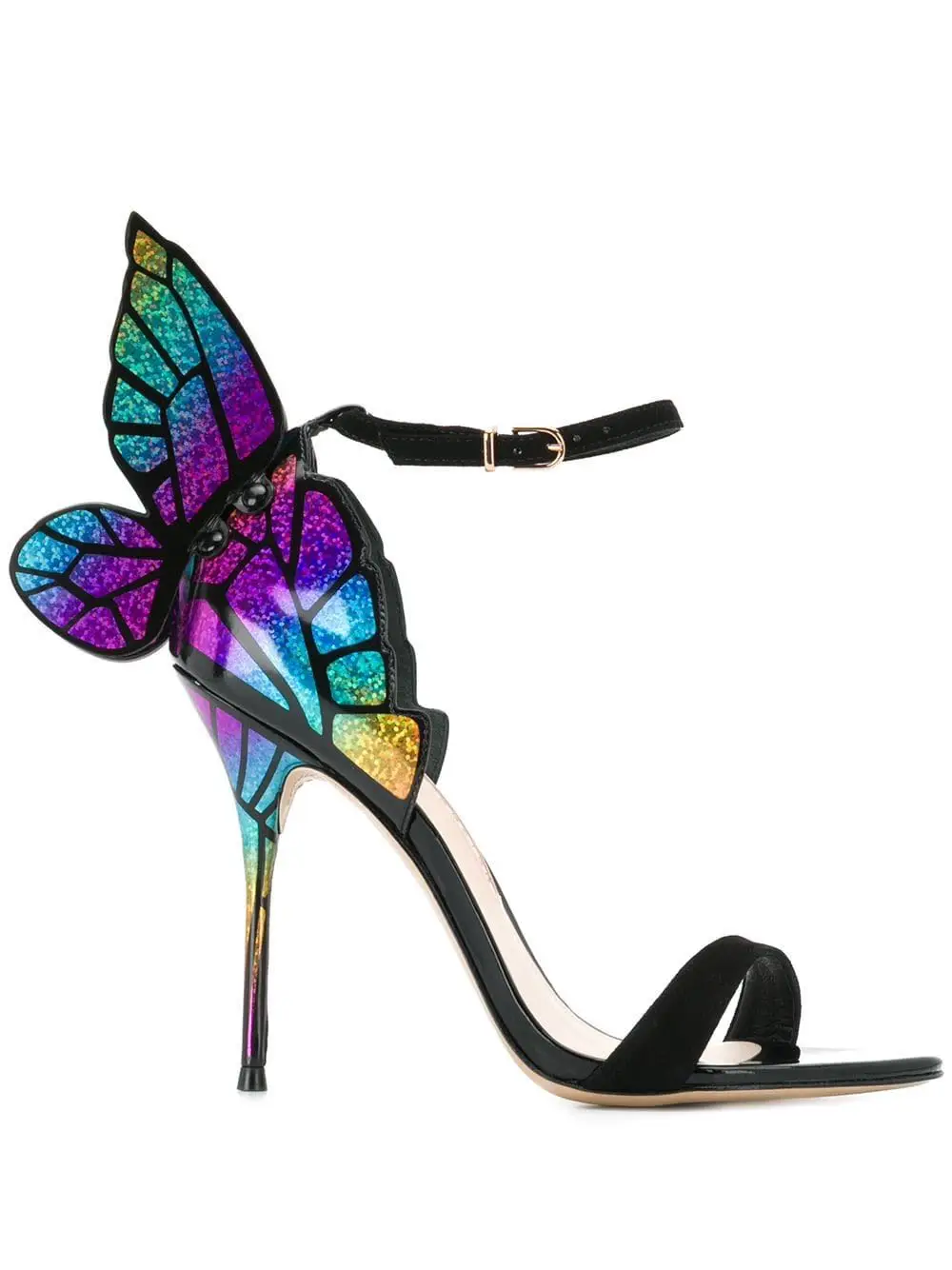 

Butterfly Evangeline Angel Wing Sandals Luxury Wedding Pumps Glitter Shoes Women Thin Heels Ankle Wrap Thin Heels Shoes