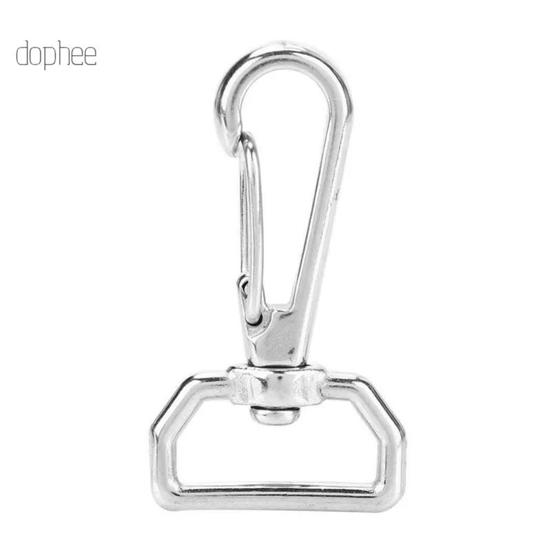 dophee 2pcs Ring Swivel Snap Hook Stainless Steel 316 Quick Strapping Hook Lobster Clasps Hiking Camping Carabiner Pet Chain