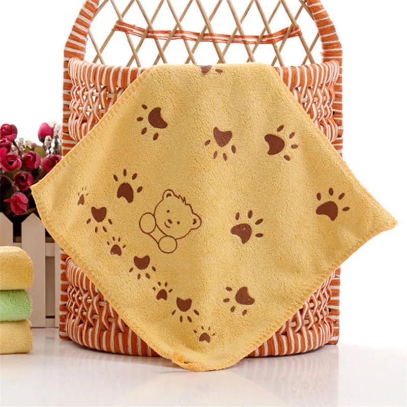 3 Pcs/Lot Baby Towel Cute Superfine Fiber Kid Bath Towels Washcloth Square Towel Children Kitchen Bathroom Wipe Wash Cloth Gift