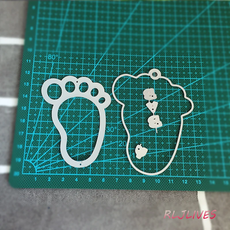 Baby Foot Cute Shaker Metal Cutting Dies Stencil for DIY Scrapbooking Stamp/photo album Decorative Embossing DIY Paper Cards view 3