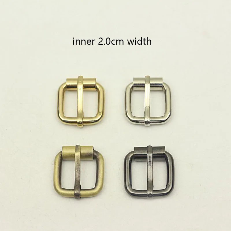 20pcs ID20mm Alloy Pin Buckle Belts Head 5mm Thickness Top Metal Single Needle Roller Belt Adjust Buckles DIY Hardware Accessory