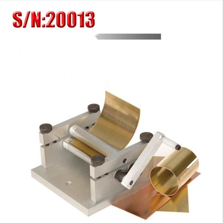 DIY Manual Plate Rolling Machine Soft Metal Sheet Soft Metal Tube Mini Bending Machine S/N: 20013