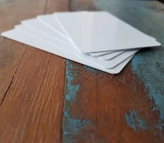 Kartu Nama Bisnis PVC Plastik Putih dengan Lapisan Mengkilap untuk Printer Kartu Identitas Grafis - Ketebalan 0.75mm