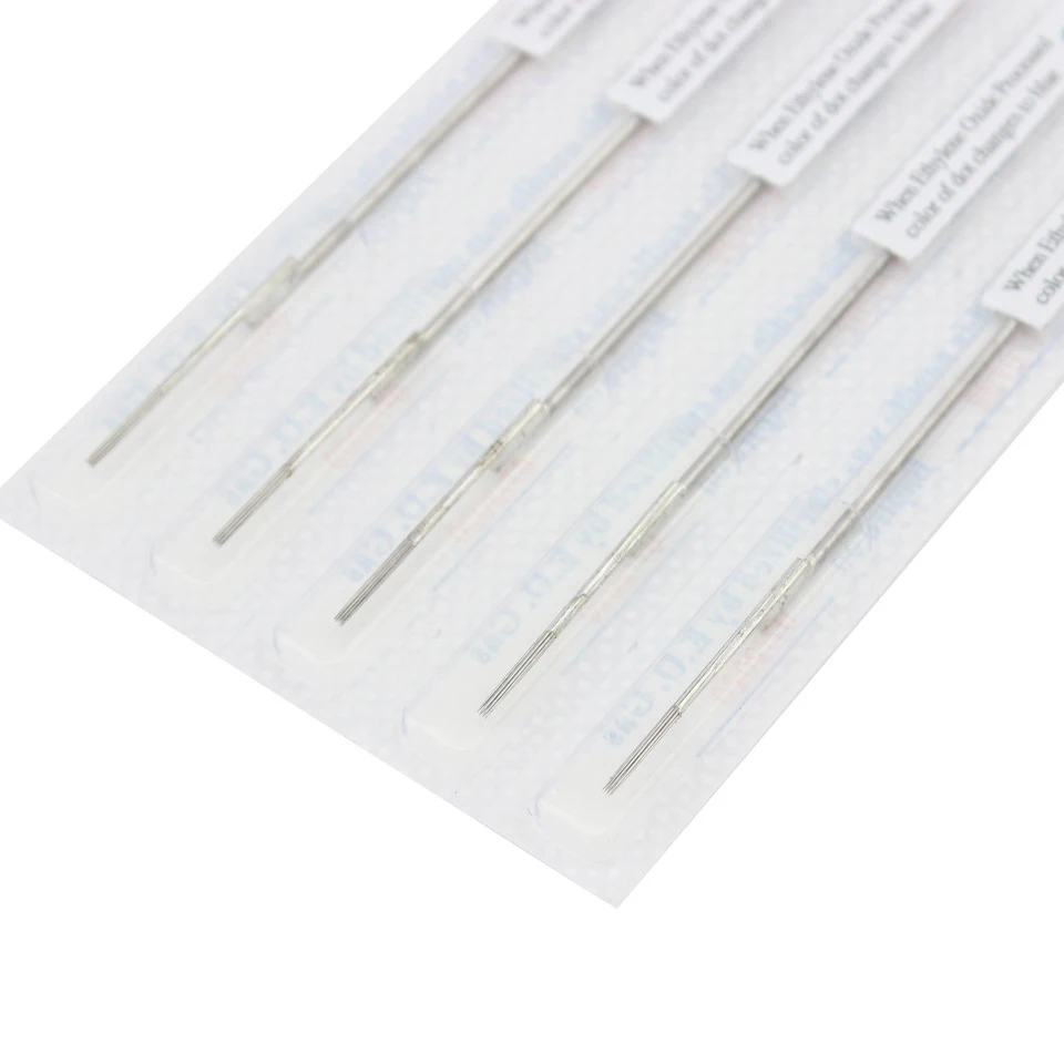 50PCS/Lot Disposable Sterilized Tattoo Needles Curved Round Liner Tattoo Pen Supply Accessory Tattoo Cartridges Needles RL RS RM