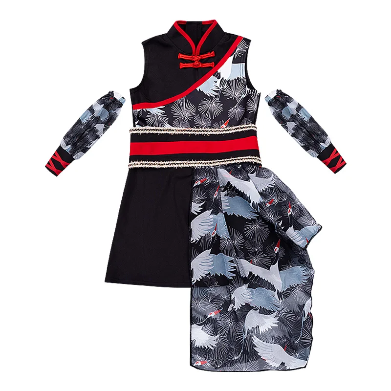 Vêtements de Jazz pour filles, costume de spectacle de défilé de Style chinois pour enfants, costume de Performance sur scène, Hip Hop, danse de rue, vêtements à la mode