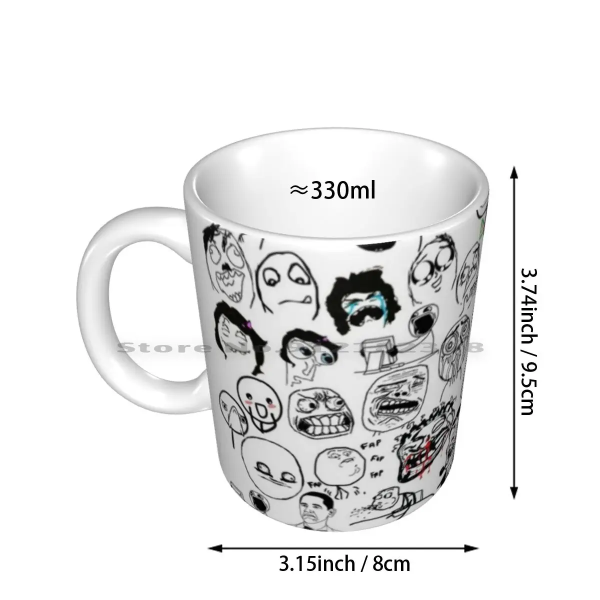 Meme Faces Ceramic Mugs Coffee Cups Milk Tea Mug Meme Memes Troll Troll Face Rage Meme Rage Rage Comic Funny Why U Do This