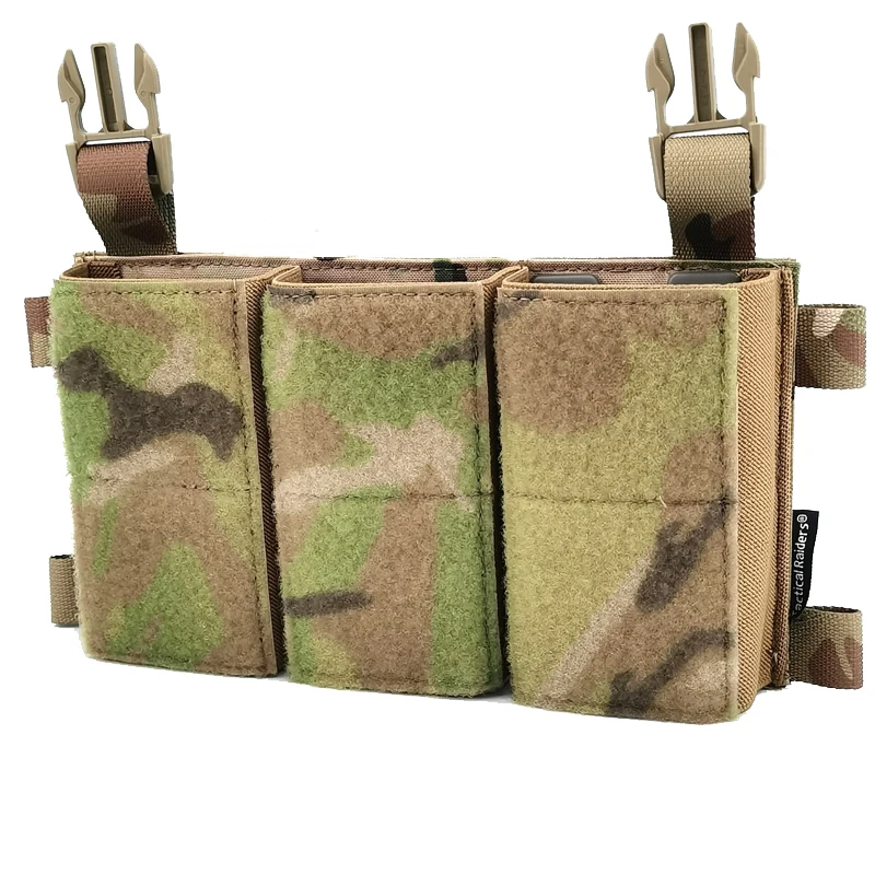 

Tactical Magazine Pouch Airsoft LV119 FCSK AVS FCSK Vest Triple Front Panel Bag for 5.56/7.62/AK47 Mag Ammo Pouch Gear