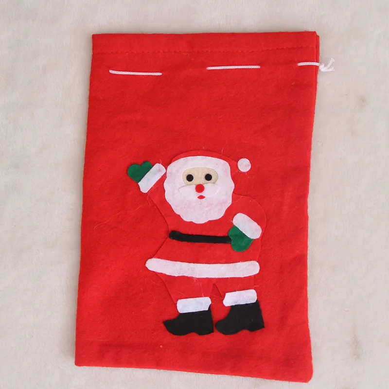 1PC ( 20*30CM ) Cute Christmas Gift Bags Santa Claus Snowman Big Backpack Kids Banquet Xmas Gifts Bag Home Party Decorations