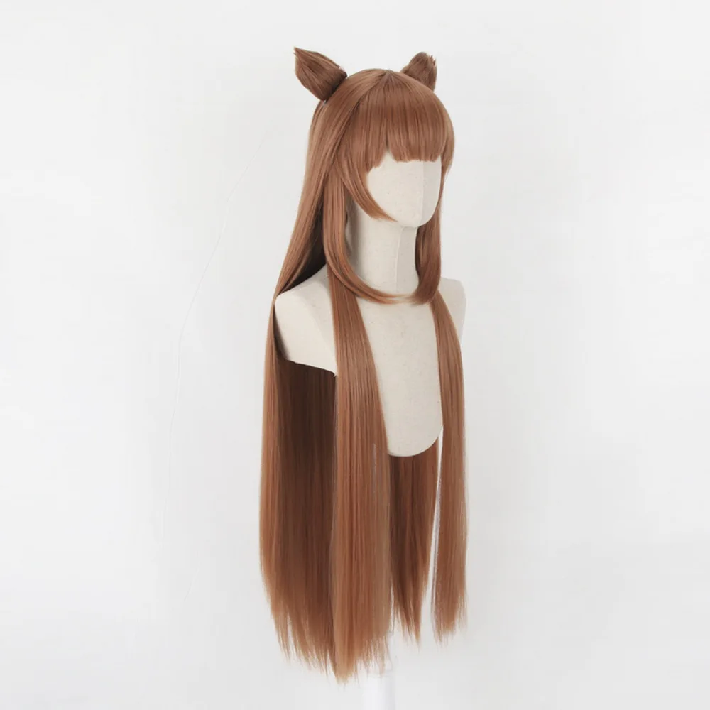 Tate no Yuusha no Nariagari Raphtalia Cosplay Wig with EARS Straight Brown The Rising of the Shield Hero Cos wig +Wig Cap