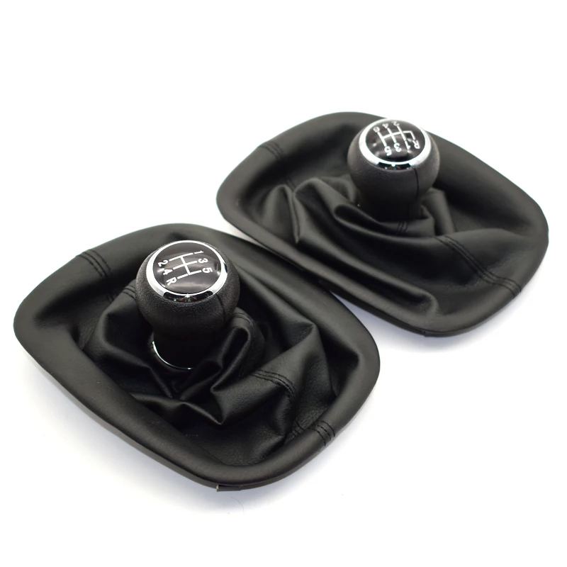 For VW Passat B5 B5.5 1997 1998 1999 2000 2001 2002 2003 2004 2005 Car-Styling 5 Speed Gear Shift Knob With Real PU Leather Boot