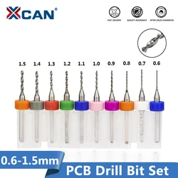 Free Shipping 10pcs 0.6mm-1.5mm Import Carbide PCB Drill Bits Print Circuit Board Mini CNC Drilling Bit Set