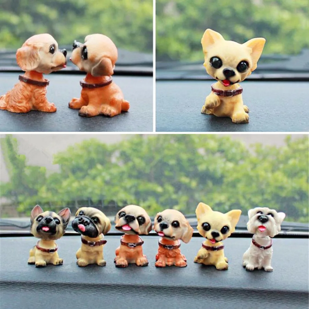 New Lovely Shaking Head Nodding Spotty Dog Ornament Car Interior Doll Decor Gift