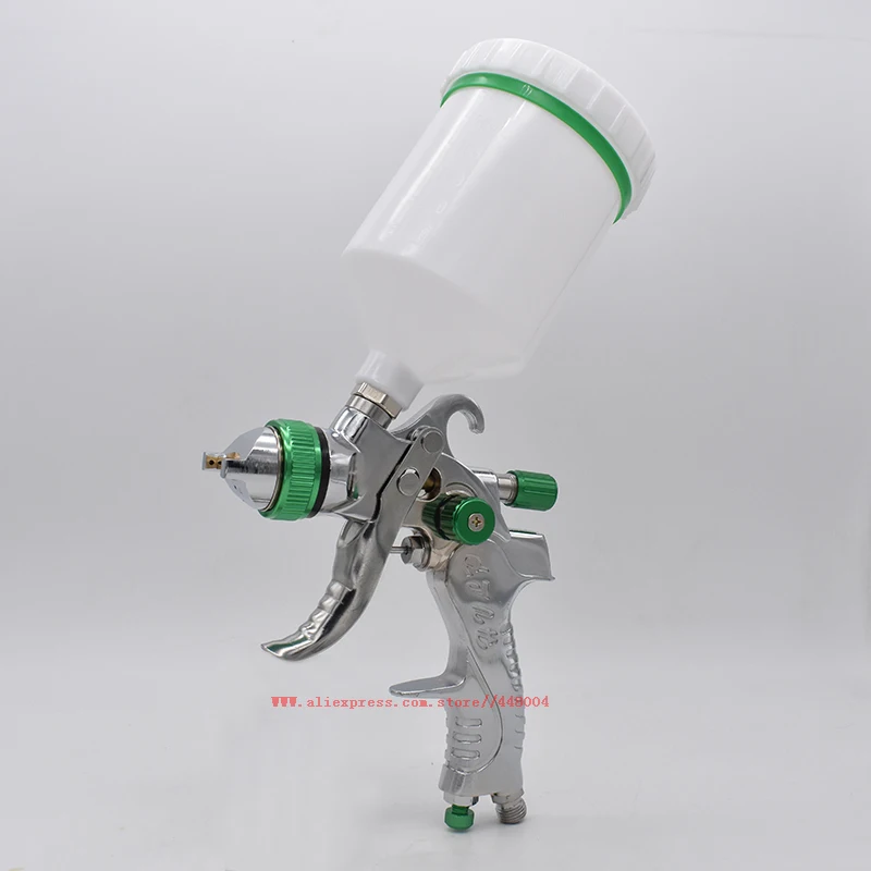 PISTOLA DE PULVERIZACIÓN por gravedad HVLP, con taza sin limpieza, boquilla de 1,4mm, 1,7mm, 2,0mm, 600CC, taza mezcladora de pintura, PISTOLA DE PULVERIZACIÓN manual profesional
